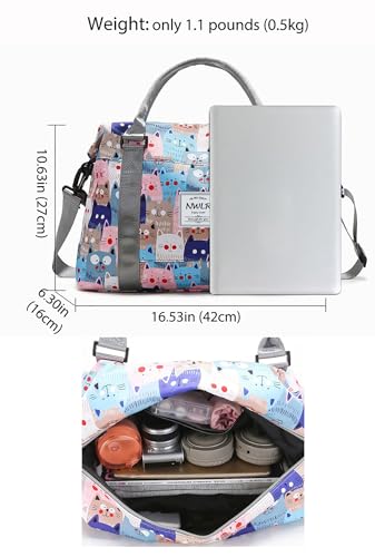 Travel Duffle Bag Weekender Overnight Bag Gym Tote with Dry and Wet Separated Pocket for Women Girls Shoulder Workout Duffel Bag Water Resistant (cute cats)