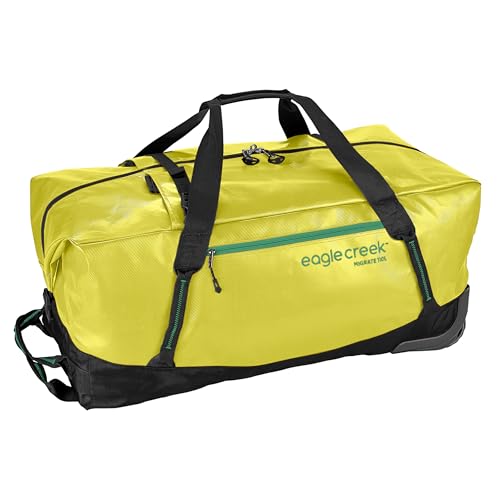 Eagle Creek Migrate 110L Wheeled Duffel Bag – Durable, Weather-Resistant Travel Duffel with Smooth Wheels - Multiple Carry Options for Easy Transport - Electric Yellow