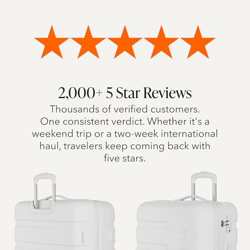 SwissGear 7366 Signature Hardside Expandable Luggage with Spinner Wheels, TSA Lock, White, Checked-Medium 23-Inch