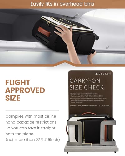 LOVEVOOK Carry On Luggage 22x14x9 Airline Approved, 20 Inch Softside Suitcases with Wheels, Lightweight Spinner Carry on Suitcase with TSA Lock, Water-Resistant Large Capacity Luggage for Travel