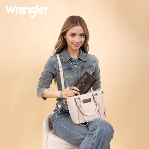 Wrangler Laptop Bag and Leopard Print Wallet Set for Women