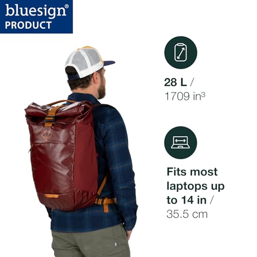 Osprey Transporter Roll Top Laptop Backpack, Venturi Blue