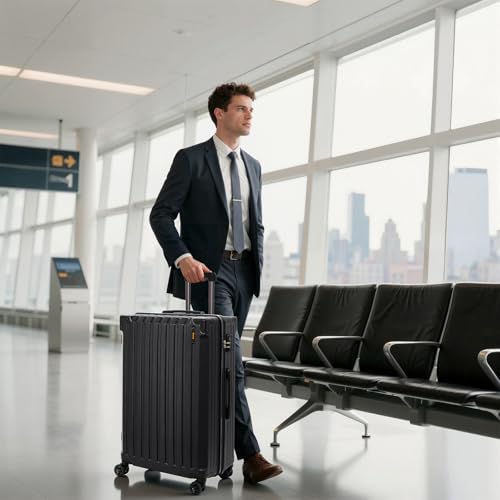 Eeeza Luggage Sets 5 Piece，Hardside Luggages with Spinner Wheels, Lightweight ABS Hard Shell Travel Luggage with TSA Lock for Family Trips, Business,Vacation