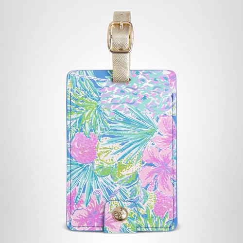 Lilly Pulitzer Women's Leatherette Luggage Tag, Swizzle in