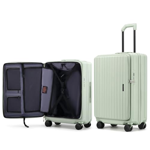 ROAMING Grace Expandable Carry On Luggage Airline Approved, 20 Inch Hardside Carry On Suitcase with Wheels, Travel Harshell Spinner Small Luggage with Tsa Lock, Jade cyan, 20-Inch Carry-On