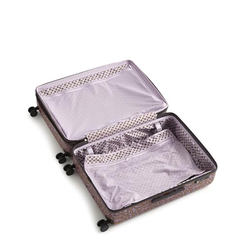 Vera Bradley Women's Hardside Luggage 29 Inch Adair Spinner, Tiny Garden Lavender Frost, One Size