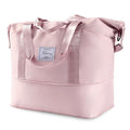 Travel Duffel Bag - Large Shoulder Weekender Overnight Bag, Carry on Bags with Wet Pocket, Waterproof Expandable Duffel Bags with Trolley Sleeve for Sports Travel Gym, Pink