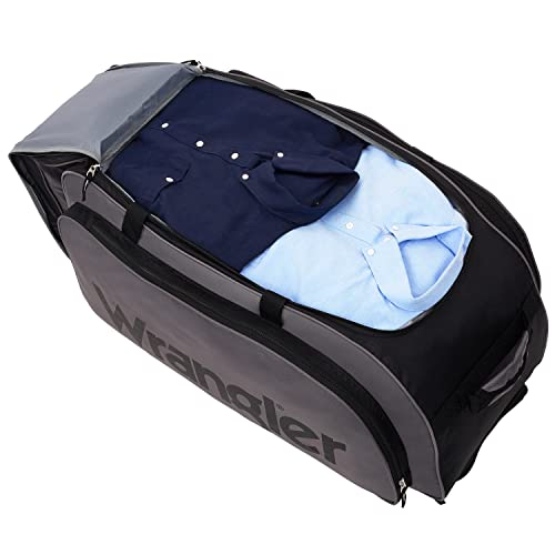 Wrangler Rolling Duffel, Charcoal Grey, 30" Large