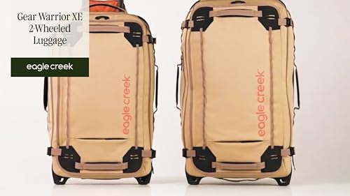 Eagle Creek Gear Warrior XE 2-Wheel Luggage to Keep Travel Items Organized - Smooth Rolling Wheels - Telescoping Handle - Padded Laptop Pocket - Jungle Green - 27”