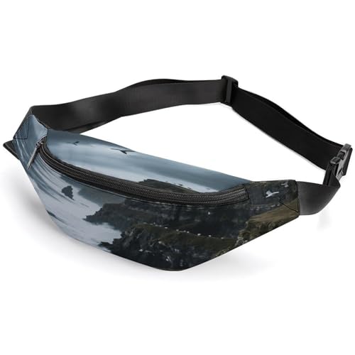 Atlantic Ocean View Fanny Pack for Men&Women,Crossbody Bag with Adjustable Strap,Chest Pack for Running Travel