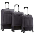 Rockland Milan Hybrid Spinner Wheel 3 Piece Luggage Set (20"/24"/28"), Brown