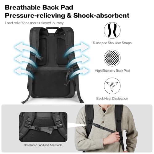 mixi 20 Inch Carry On Luggage with Cup Holder and 21 Inch Ultra Lightweight Travel Backpack as a set