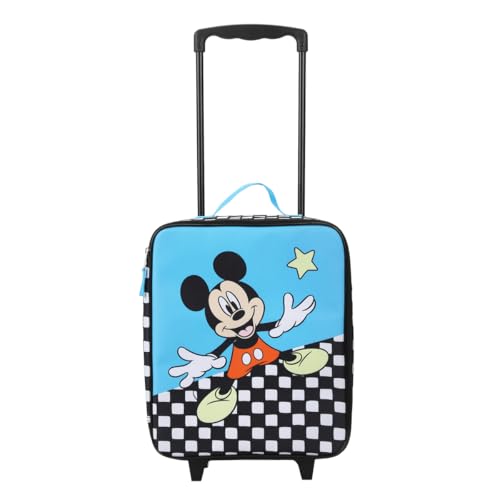 Bioworld Disney Mickey Mouse Polka Dots Youth 4-Piece Travel Set Carry on Luggage