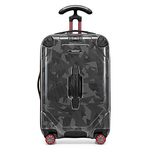 Traveler's Choice Maxporter II Polycarbonate Hardside Trunk with Spinner Wheels, Gray Camo, 22-Inch Carry-on Luggage