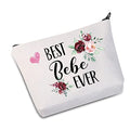 Bebe Gifts Best Bebe Ever Makeup Bag Mother's Day Gift For Mom Grandma Grandmother (Best Bebe Ever Bag)