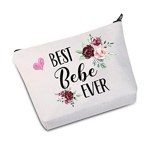 Bebe Gifts Best Bebe Ever Makeup Bag Mother's Day Gift For Mom Grandma Grandmother (Best Bebe Ever Bag)
