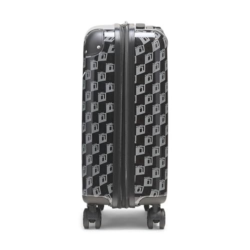 KARL LAGERFELD Paris Unisex Luggage Suitcase,Black/Grey,Small
