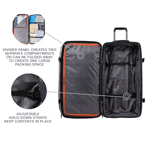Travelpro Bold Softside 2-Piece Set — Expandable 2-Wheel Upright Large Luggage with Backpack, Grey/Black