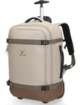 Hynes Eagle Rolling Backpack 42L Backpack with Wheels Airline Approved Carry on Luggage Laptop Travel Suitcase Bag for Women Men Khaki