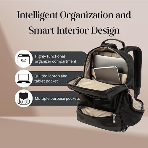 Ricardo Beverly Hills Flight Essentials Deluxe Travel Laptop Backpack, Abrasion and Weather Resistant Durable Ballistic Nylon, Men and Women, 16.5-Inches