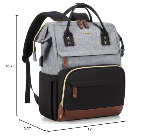 LOVEVOOK Laptop Backpack for Women, 15.6 Inch Work Business Backpacks Purse With Large Capacity, Waterproof Nurse Bag College Bookbag for School, Waterproof Casual Daypack for Travel