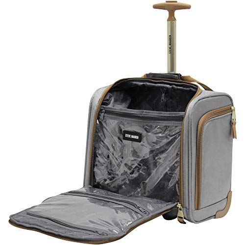 Steve Madden Designer Luggage Collection - 3 Piece Softside Expandable Lightweight Spinner Suitcase Set - Travel Set Includes an Under Seat Bag, 20-Inch Carry on and 28-Inch Checked Suitcase, Harlo