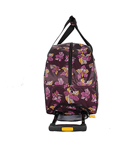 Lucas Designer Carry On Luggage Collection - Lightweight Pattern 22 Inch Duffel Bag- Weekender Overnight Business Travel Suitcase with 2- Rolling Wheels (Poly Purple)
