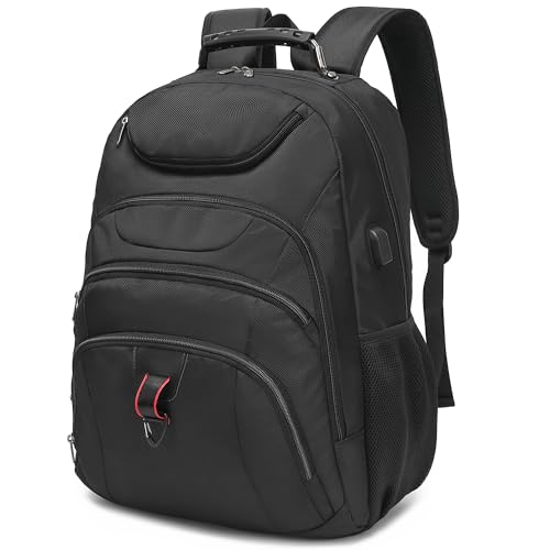 Extra Large Laptop Backpack for Men,37L Gaming Laptop Backpack,18.4Inch Travel Backpack with USB Charging Port, Business Flight Approved -Big Capacity Computer Bag College Bookbag, Black Black