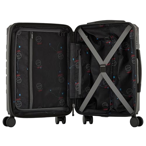 Wrangler ATG Alpine 22" Expandable Rolling Hardside Carry-On Luggage, Jet Black
