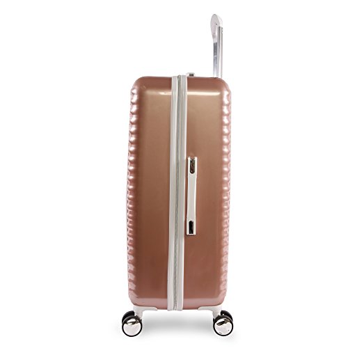 BEBE Lydia 2 Piece Set Suitcase With Spinner Wheels Luggage Set, Rose Gold