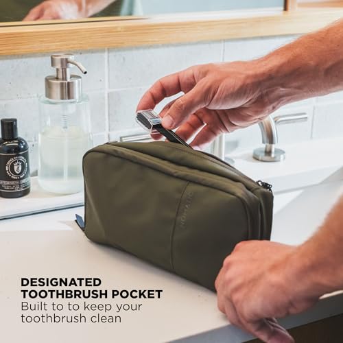 NOMATIC Toiletry Bag for Travel - Great for Travel Size Toiletries - Travel Essentials Wash Bag - Makeup Bag, (Navy), Large V2
