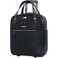 EMPSIGN Underseat Carry On Wheeled - 16" Carry on Bag with Wheels Multi-functional Lightweight Rolling Bag Overnight Weekender Small Suitcase for Women Men Travel Business, Black
