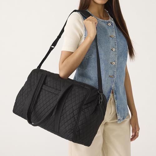 Vera Bradley Women's Premium Cotton Miramar Weekender Travel Bag, Moonless Night, One Size