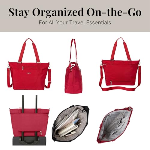 Baggallini Avenue Tote - 12x18 Laptop Tote Bag for Women - Lightweight Work Travel Carry On Bag