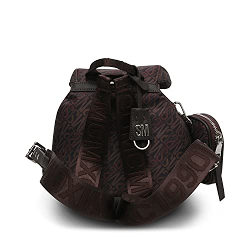 Steve Madden Womens ROLO-L Nylon Mini Backpack, Coffee