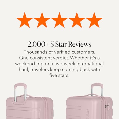 SwissGear 7366 Signature Hardside Expandable Luggage with Spinner Wheels, TSA Lock, Pink, Checked-Medium 23-Inch