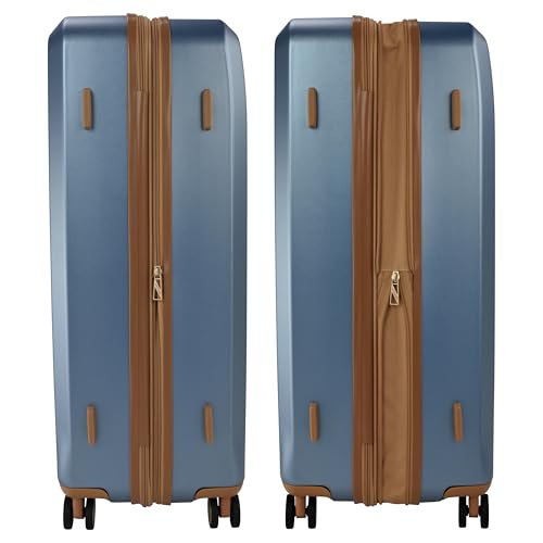 London Fog Southbridge 20 Inch Carry On Expandable Spinner HS, Slate Blue