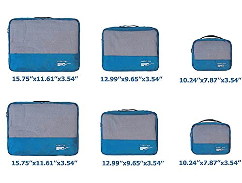 Packing Cubes Set Travel Luggage Organizers Suitcase Lightweight Accessories (Sky Blue)