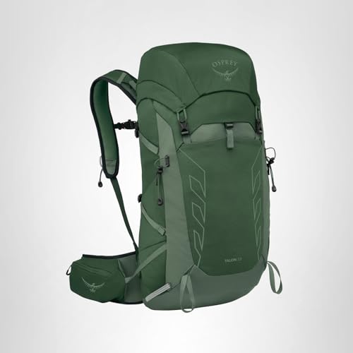 Osprey Talon 22L Men's Lightweight Hiking Backpack - Small Daypack for Travel & Camping, Green Canopy/Pine Leaf