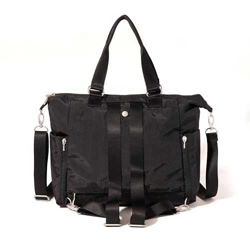 Baggallini Trifecta Convertible Backpack Crossbody Tote Bag - 11x12 Lightweight Travel Bag w/RFID Phone Wristlet