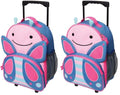 Skip Hop Kids Luggage with Wheels, Zoo, Butterfly (Pack of 2)
