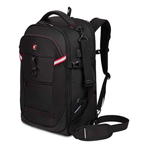 SwissGear 3766 Extra Large 48L Travel Backpack with USB Charging Port, Built-in RFID, Fits 16 Inch Laptop
