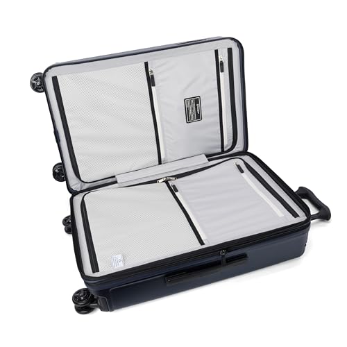 Travelpro Platinum Elite Hardside Expandable Spinner Wheel Luggage TSA Lock Hard Shell Polycarbonate Suitcase, Aviator Navy, Checked-Medium 25-Inch