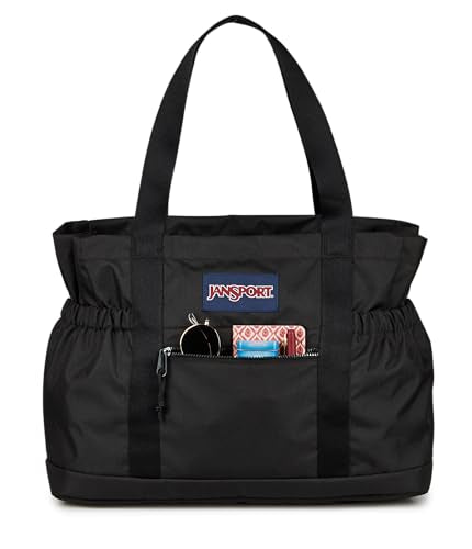 JanSport Large Day Tote – 31L Spacious, Padded 15" Laptop Sleeve, Side Water Bottle Pocket, Durable & Versatile for Everyday Use, Black