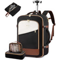 LOVEVOOK Rolling Backpack with Wheels, Carry On Luggage for Women Men, 17 Inch Wheeled Travel Backpack 57L Water Resistant, Flight Approved Underseat Luggage Trolley Bag for Business Overnight