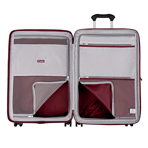 Travelpro Maxlite Air Hardside Expandable Checked Luggage, 8 Spinner Wheels, Lightweight Hard Shell Polycarbonate Suitcase, Cabernet, Checked Medium 25-Inch