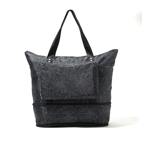 Baggallini Women's Carryall Expandable Packable Tote, Midnight Blossom