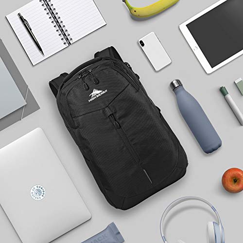 High Sierra Swerve Pro Backpack with Laptop Pocket + Tablet Sleeve, Fits most 17” Laptops, 27L, Black
