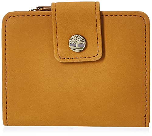 Timberland Women's Leather Rfid Small Indexer Wallet Billfold, Wheat (Nubuck), One Size