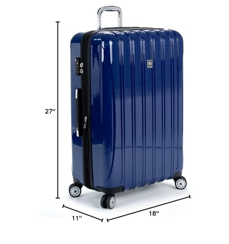 DELSEY PARIS Helium Aero Hardside Expandable Luggage with Spinner Wheels, Blue Cobalt, 2-Piece Set (21/24)
